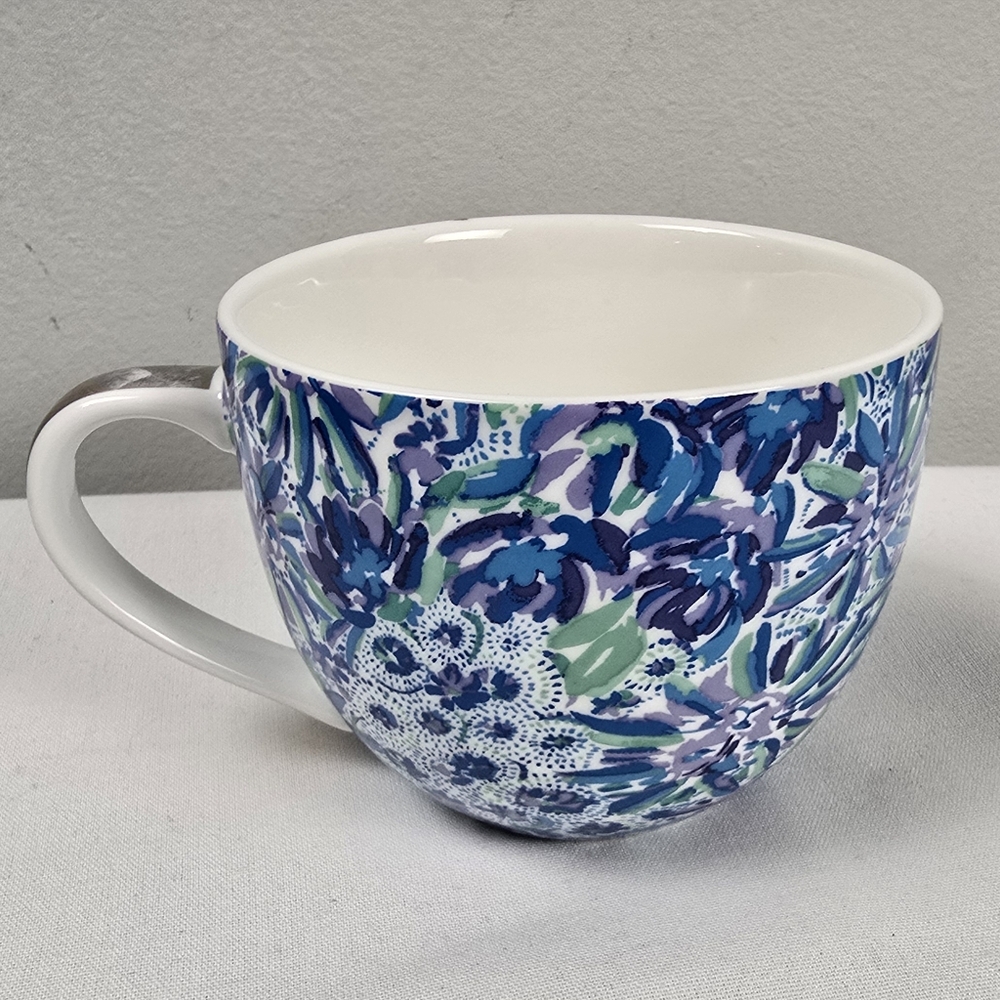 Lilly Pulitzer Blue Floral Coffee Mug